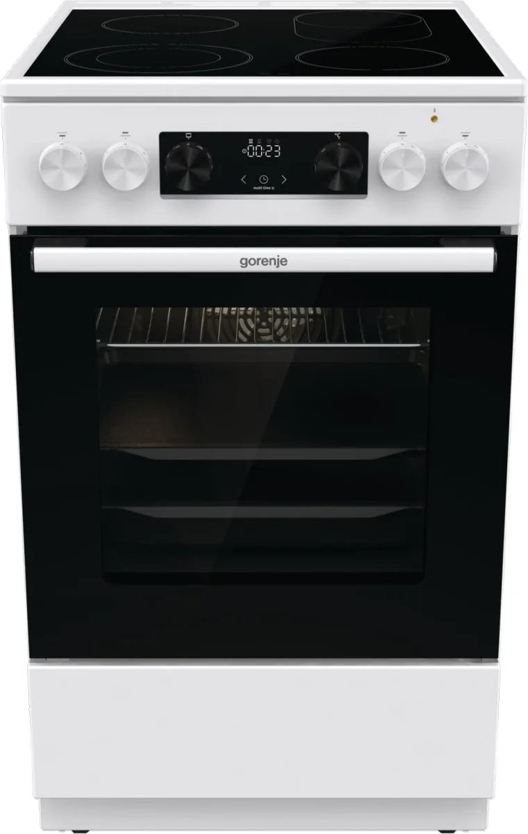 Плита Gorenje електрична склокерамічна 70л для приготування їжі з паром таймер конвекція біла