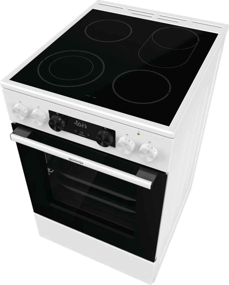 Плита Gorenje електрична склокерамічна 70л для приготування їжі з паром таймер конвекція біла