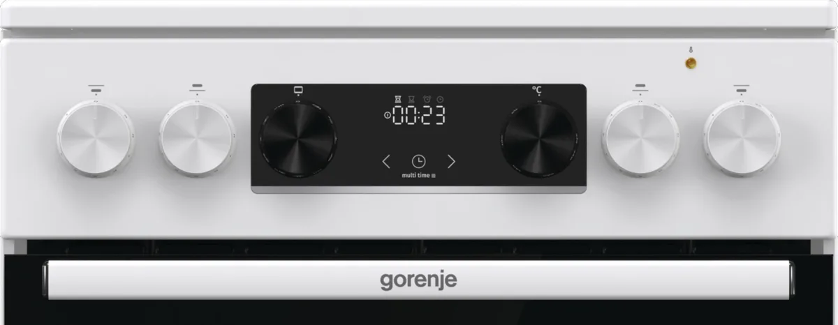 Плита Gorenje електрична склокерамічна 70л для приготування їжі з паром таймер конвекція біла
