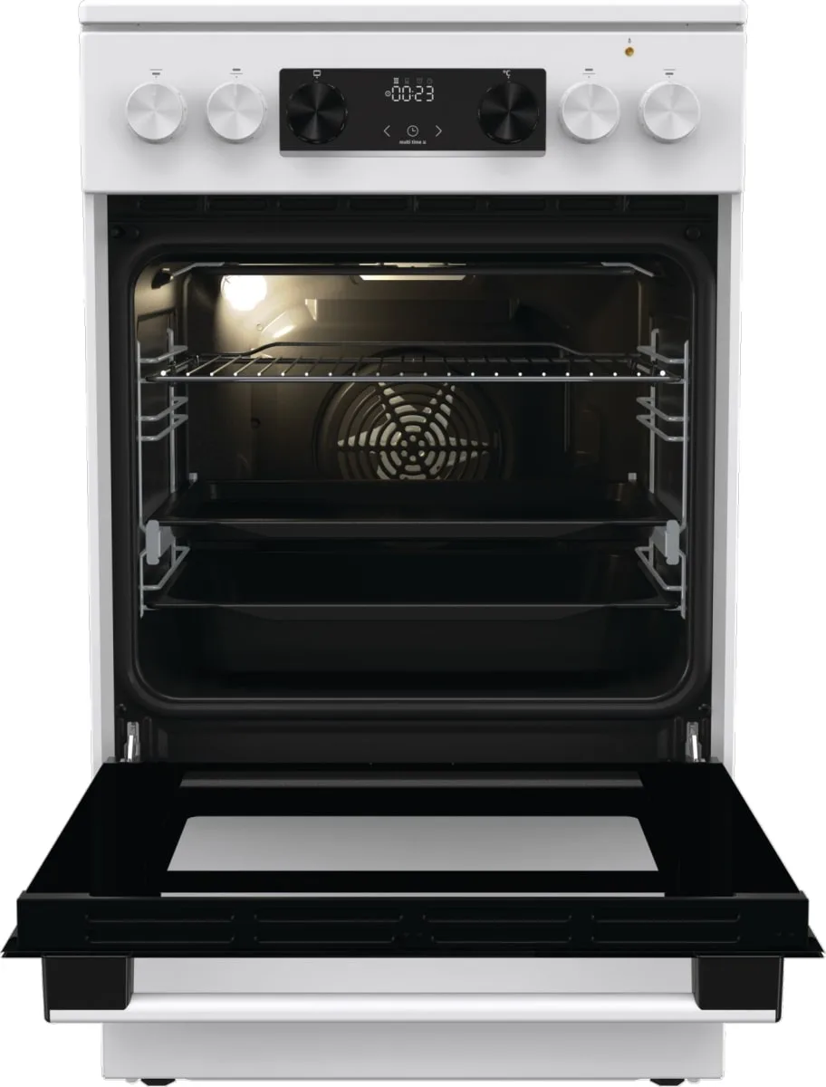 Плита Gorenje електрична склокерамічна 70л для приготування їжі з паром таймер конвекція біла