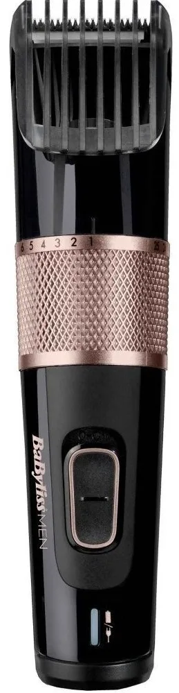 Машинка для стрижки Babyliss, с комбинированным питанием (сеть и аккумулятор), вибрационный двигатель, одна насадка, из нержавеющей стали, цветовая гамма: черный с коричневым