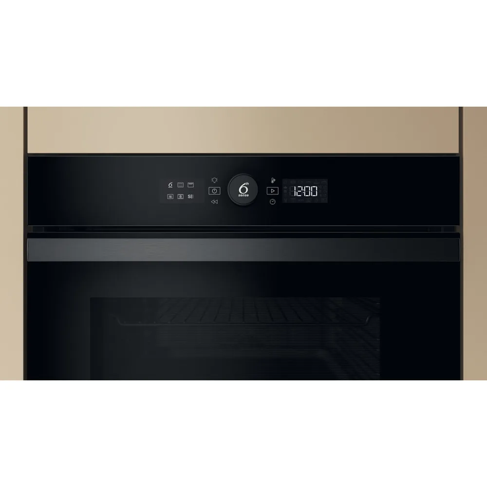 Електрична духова шафа Whirlpool, 73 л, клас енергоефективності A+, з дисплеєм, конвекційним обігрівом та телескопічними направляю