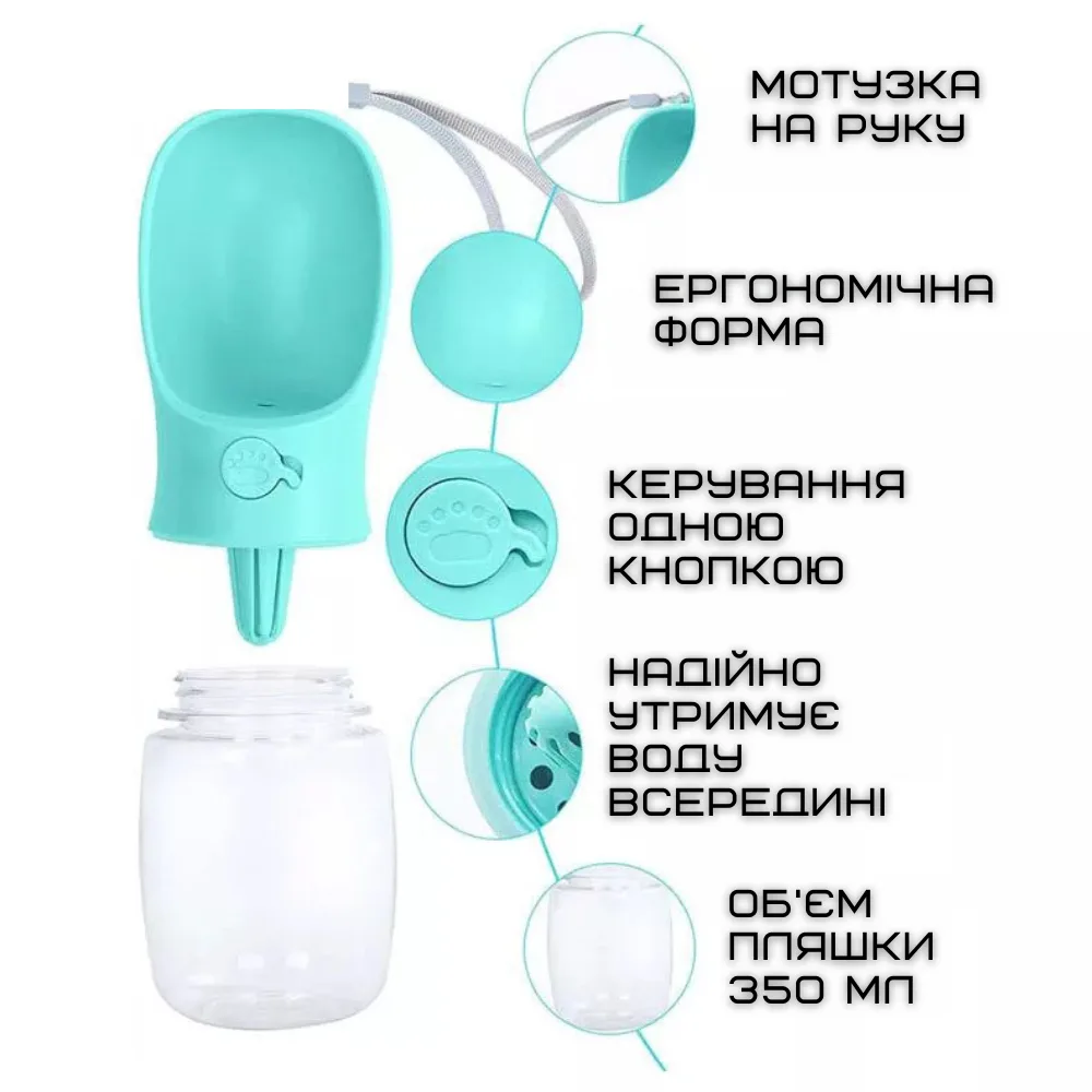 Поїлка автоматична Zmaker ZM0709 350 мл полікабронат м'ята