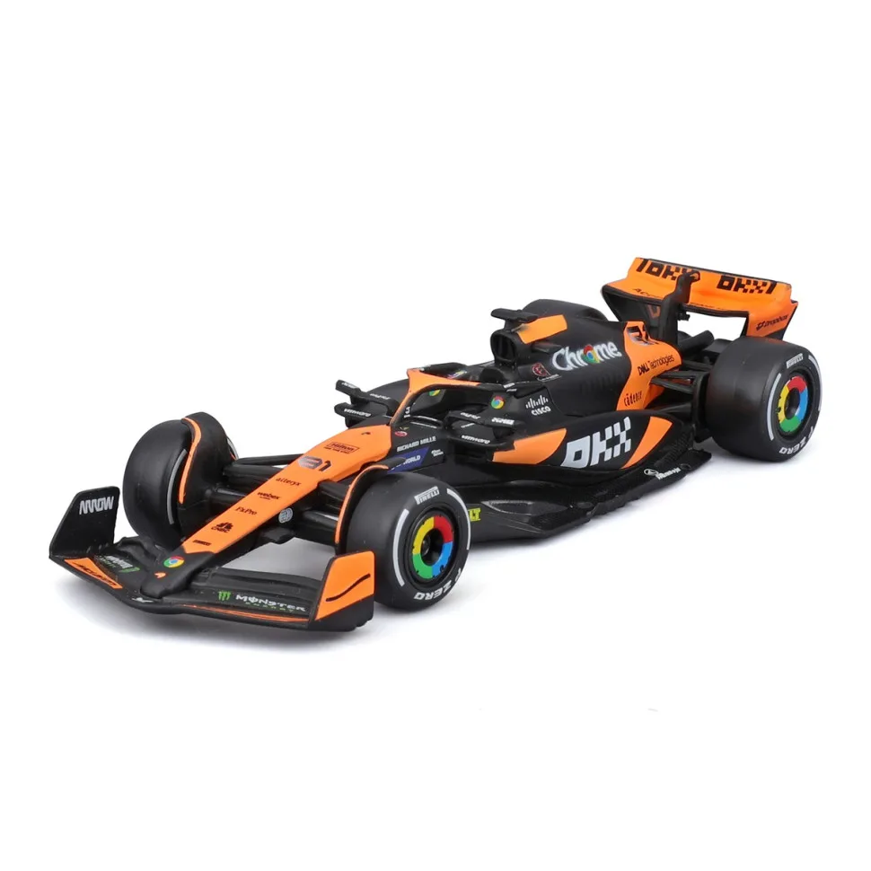 Автомодель Bburago металлическая 1:43 черно-оранжевая McLaren F1 MCL38 2024