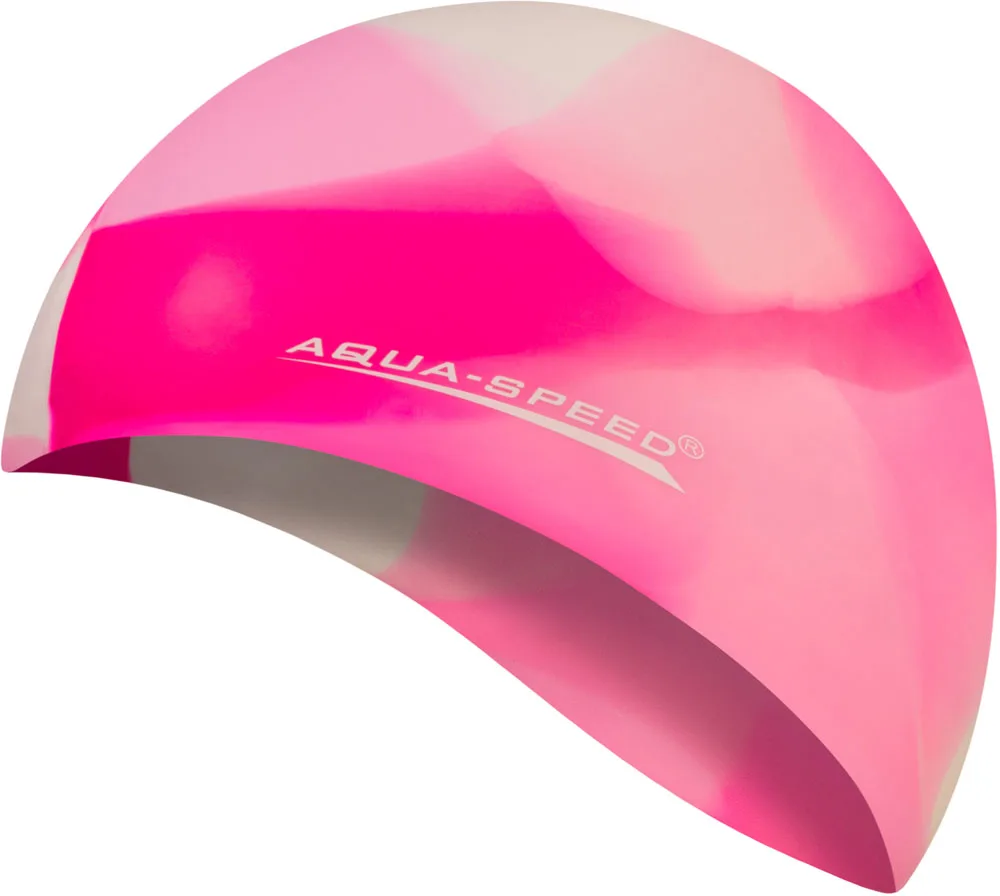 Шапка для плавання AQUA SPEED силікон OSFM мультиколор
