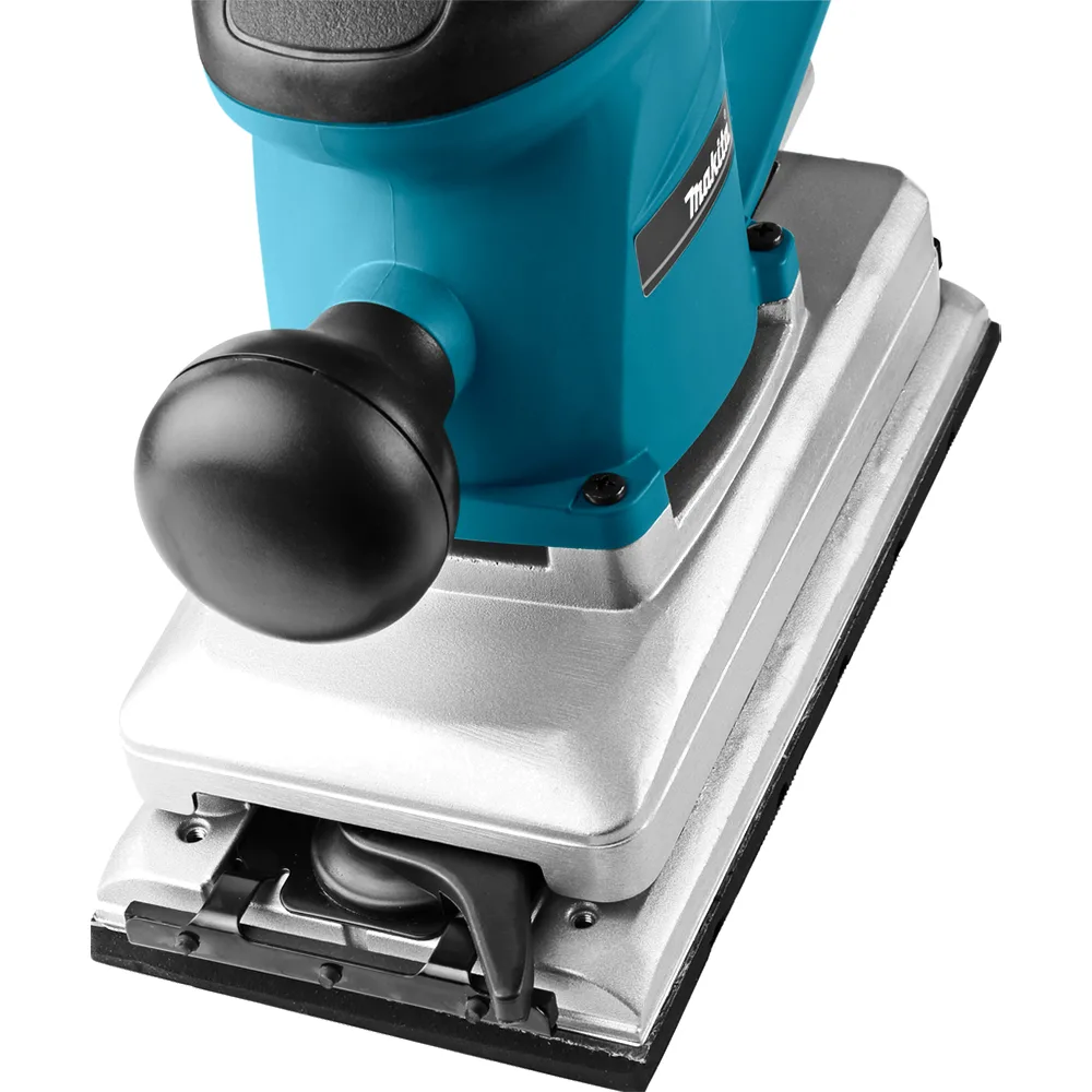 Вибрационная шлифмашина Makita 330Вт 115x229мм для обработки поверхностей с пылесборником для домашнего использования.