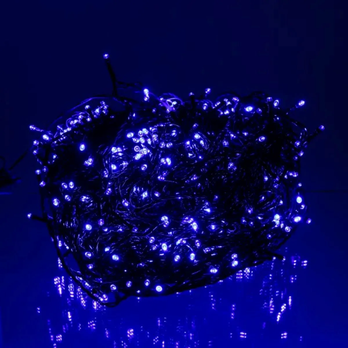 Гірлянда світлодіодна 100 м 1000 LED чорний провід синій