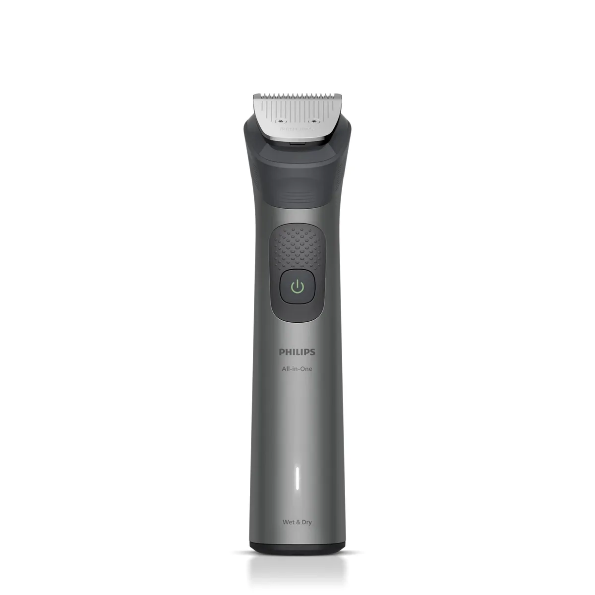 Тример Philips Series 7000 для стрижки бороди, волосся та тіла, 15 насадок, з нержавіючої сталі, сірий