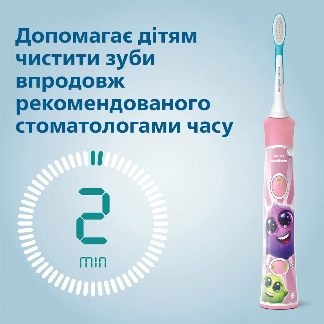 Зубна електрощітка Philips ультразвукова 22х11,1х6,4 см Рожева