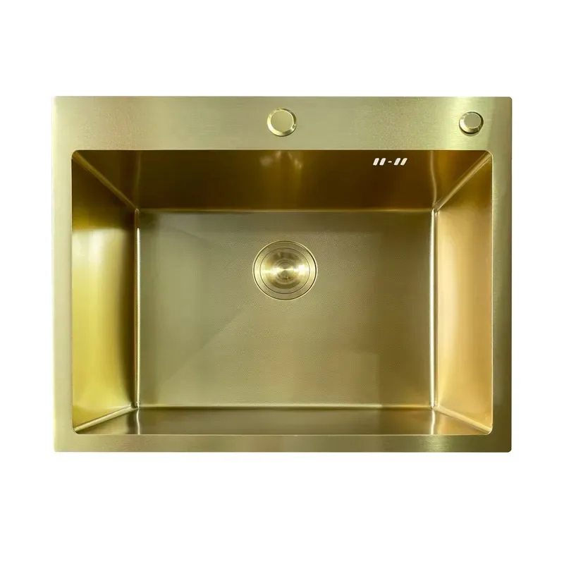 Мийка MIXXUS нержавіюча сталь 600х500 мм матове золото Micro Decor