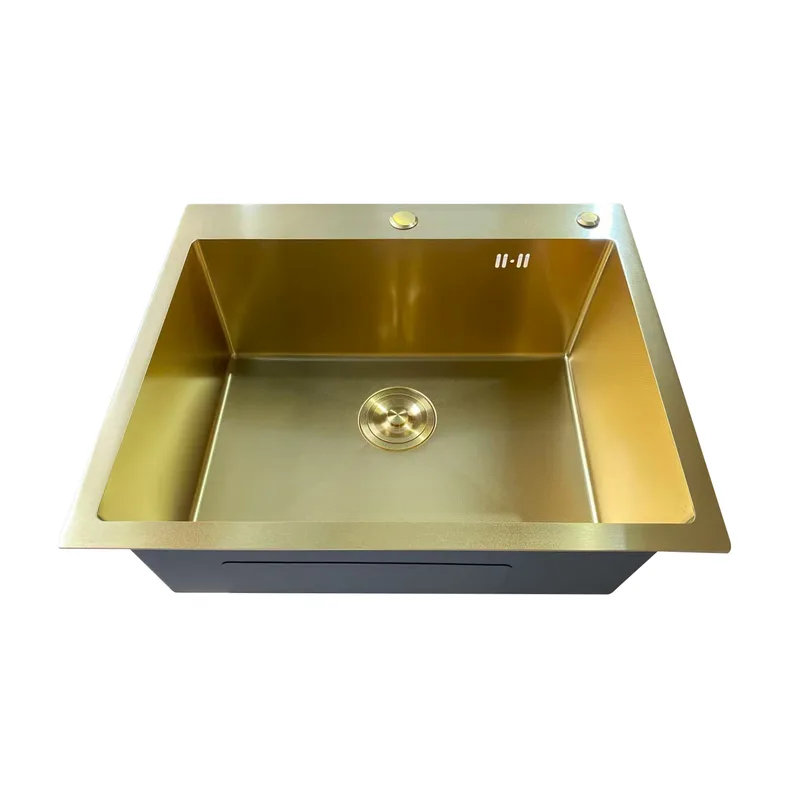 Мийка MIXXUS нержавіюча сталь 600х500 мм матове золото Micro Decor