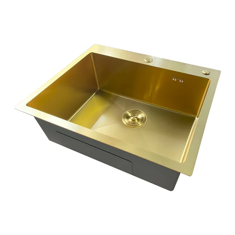 Мийка MIXXUS нержавіюча сталь 600х500 мм матове золото Micro Decor