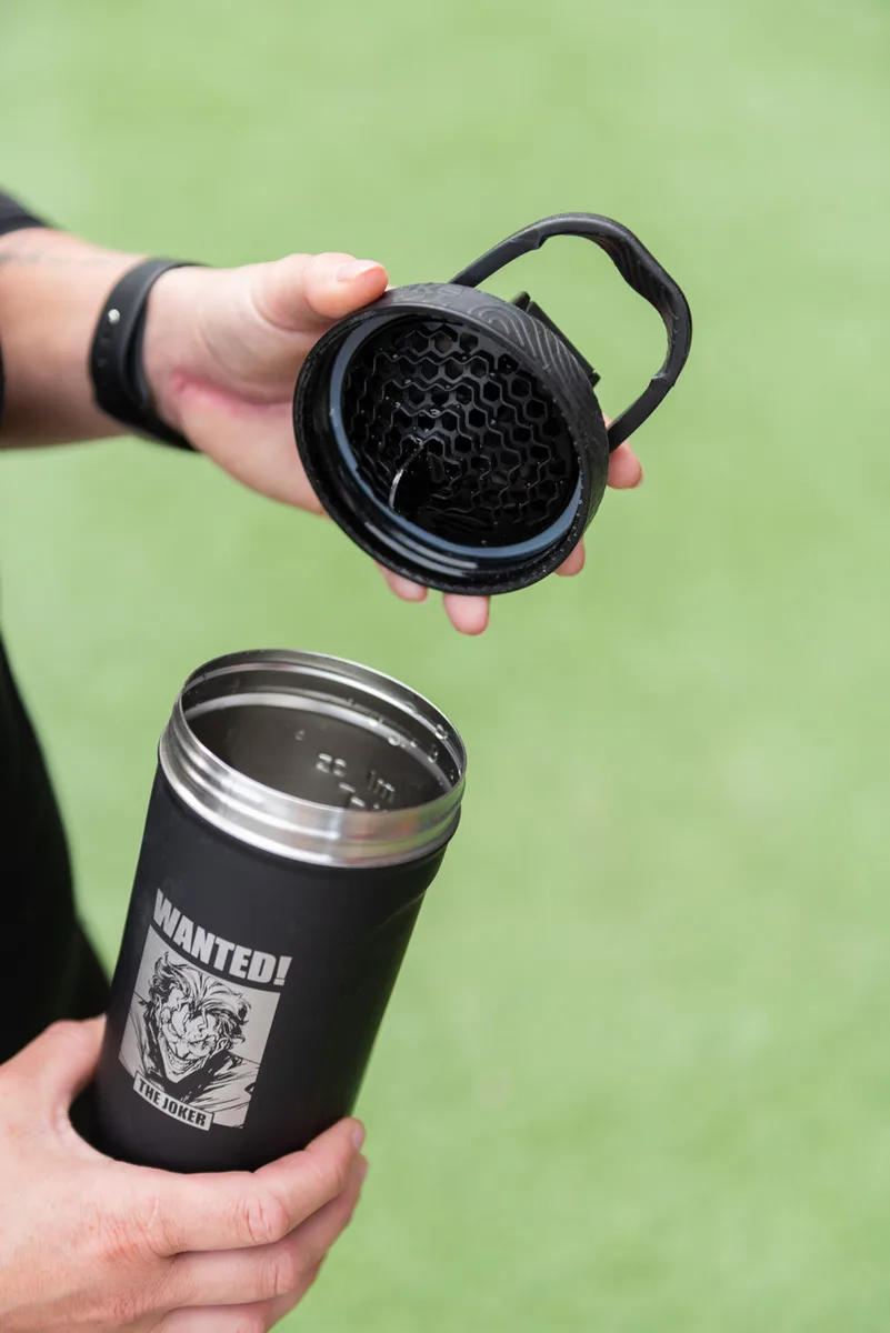 Шейкер спортивний SmartShake нержавіюча сталь 900 мл чорний