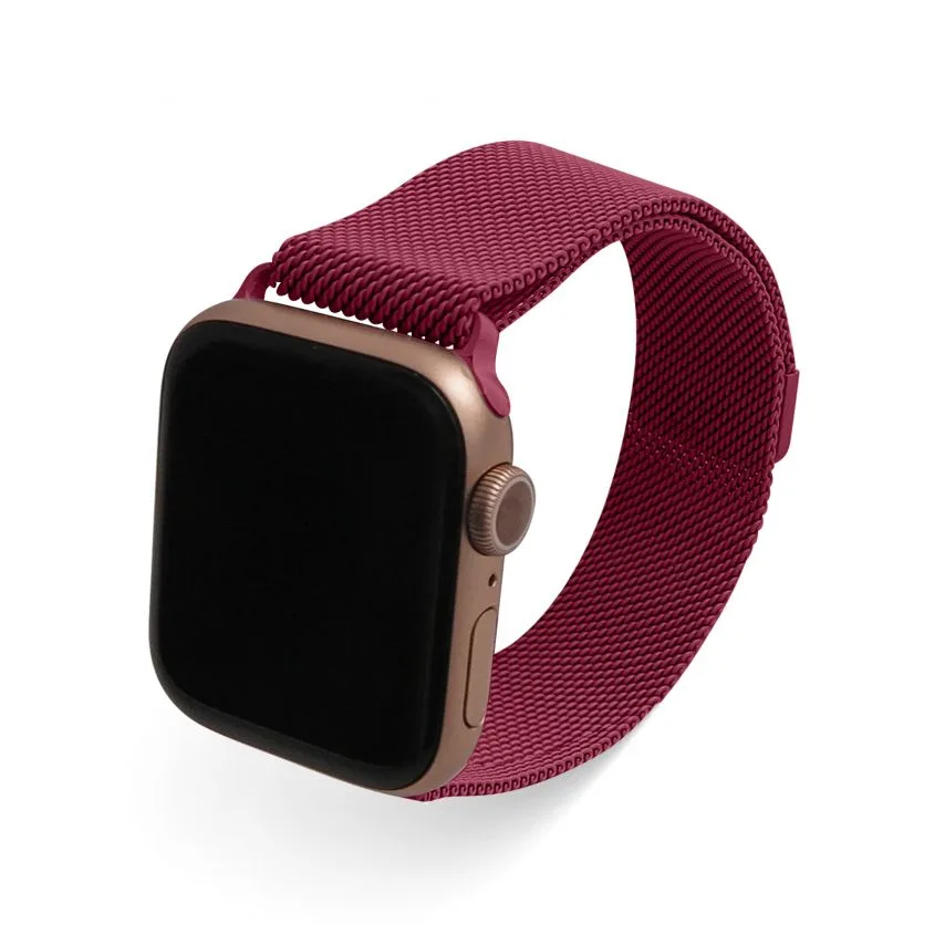 Ремінець Apple метал міланська петля 38-40 мм червоний
