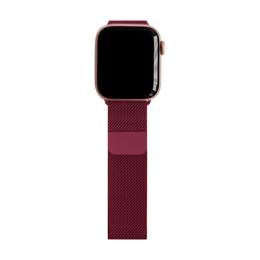 Ремешок Apple металлическая миланская петля 38-40 мм красный