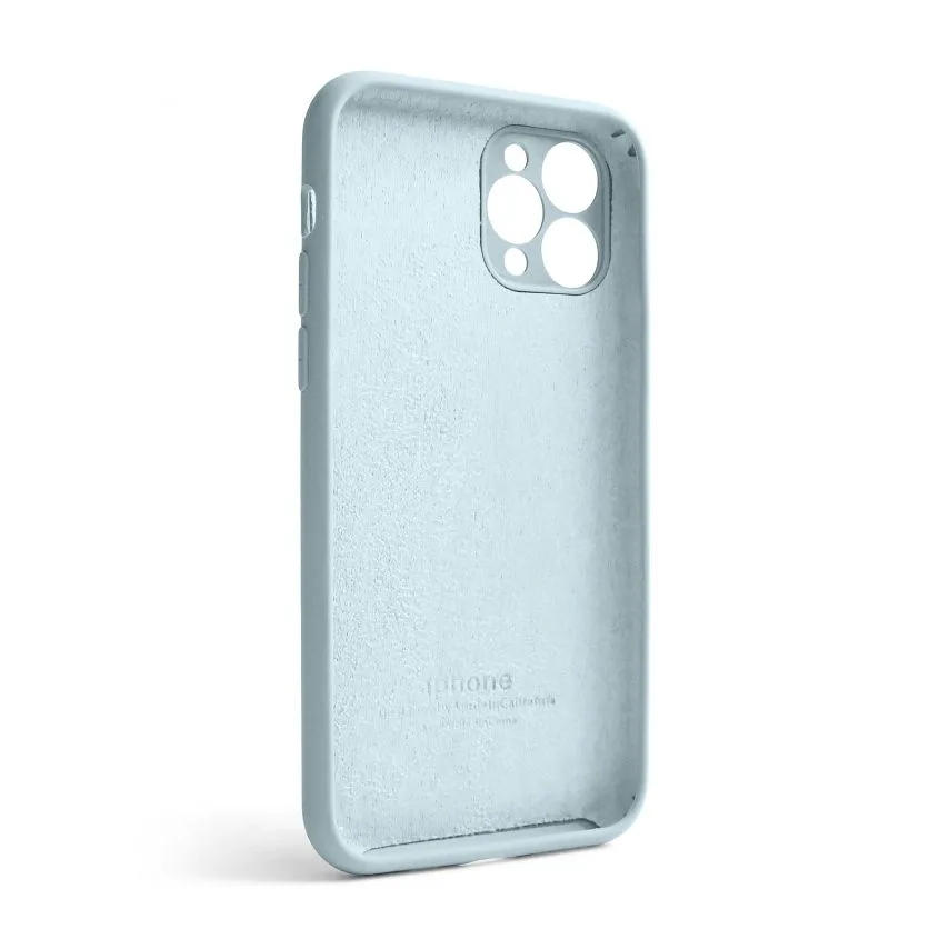 Чохол Silicone Case для Apple iPhone 11 Pro силікон блакитний закрита камера