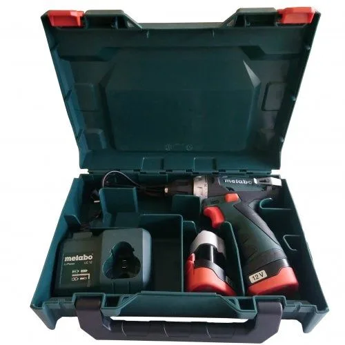 Акумуляторний дриль-шуруповерт Metabo PowerMaxx 12В 2А·год легкий бездротовий інструмент для домашніх робіт та ремонту