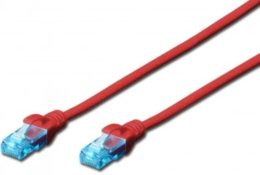 Патч-корд 2E CAT 5e, UTP, 5м, 26AWG, RJ45, 7/0.16, Cu, LSZH, червоний