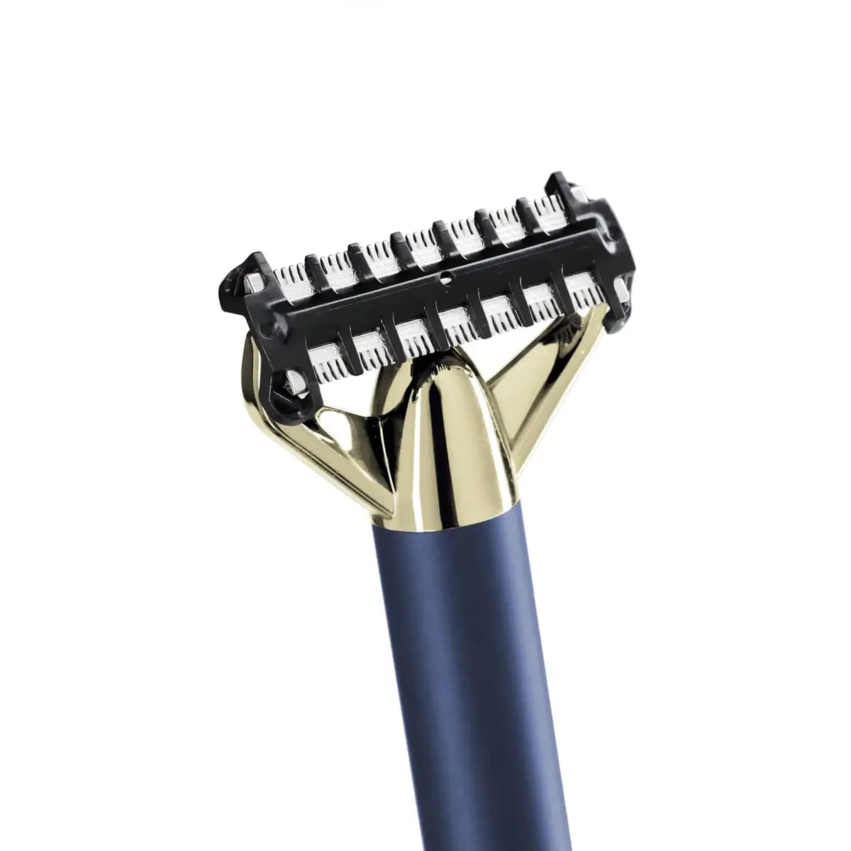 Тример Babyliss X-Blade Super-X Metal для бороди та вусів, акумуляторний, 4 насадки, кейс, підставка, сталь, синій.