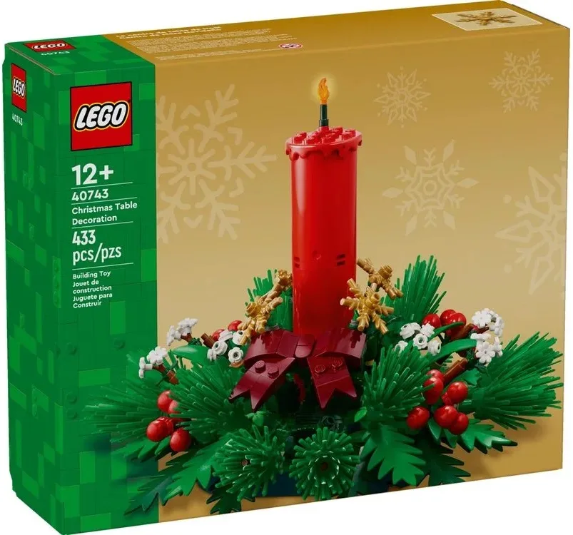 Конструктор LEGO Iconic Декор для різдвяного столу 433 деталі Різнокольоровий