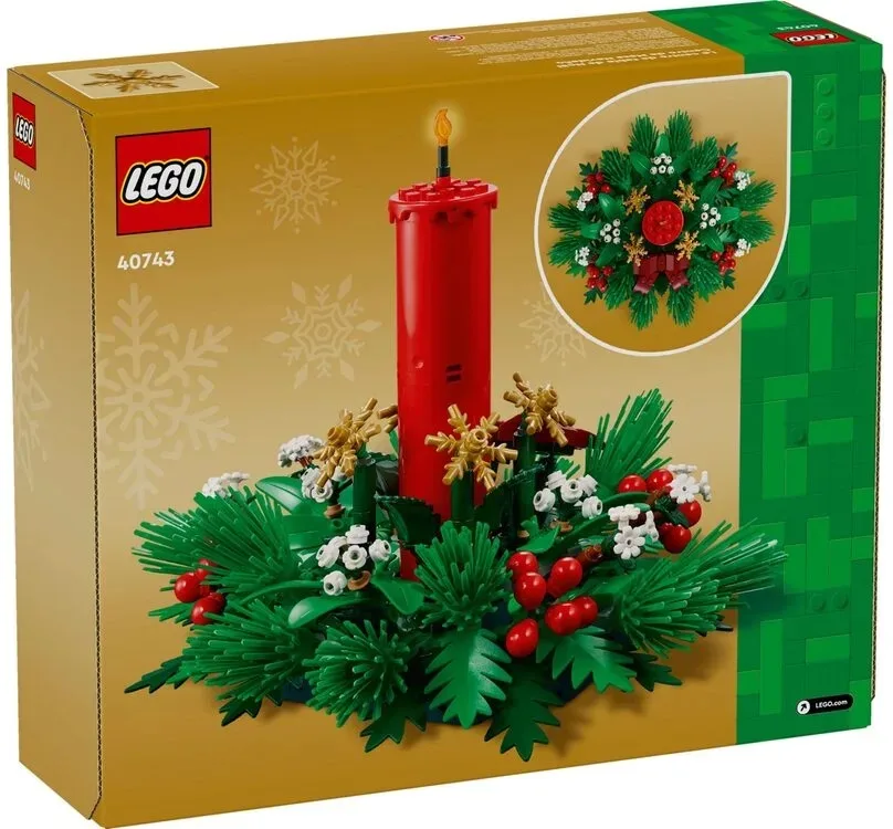 Конструктор LEGO Iconic Декор для різдвяного столу 433 деталі Різнокольоровий