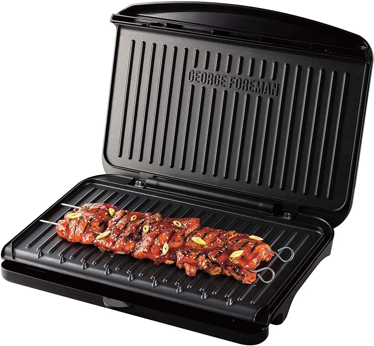 Гриль George Foreman прижимной Fit Grill XL 2400Вт, с одной температурной настройкой, пластиковый корпус, черного цвета