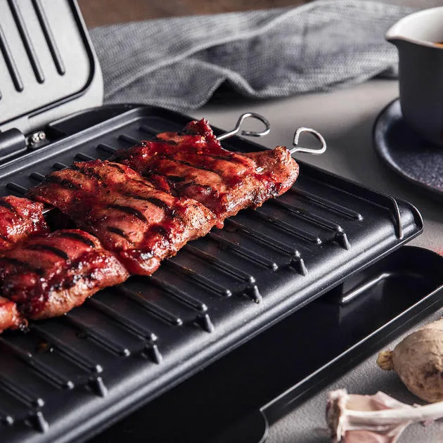 Гриль George Foreman прижимной Fit Grill XL 2400Вт, с одной температурной настройкой, пластиковый корпус, черного цвета