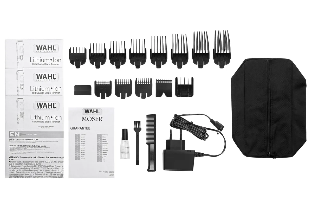Набір для догляду за бородою та вусами WAHL Total Beard Grooming Kit, з мережевим і акумуляторним живленням, 12 насадок, сталь, чо