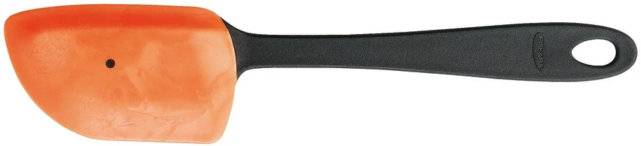 Кухонна лопатка Fiskars Essential, 27 см, пластикова з силіконовим покриттям, чорного кольору.