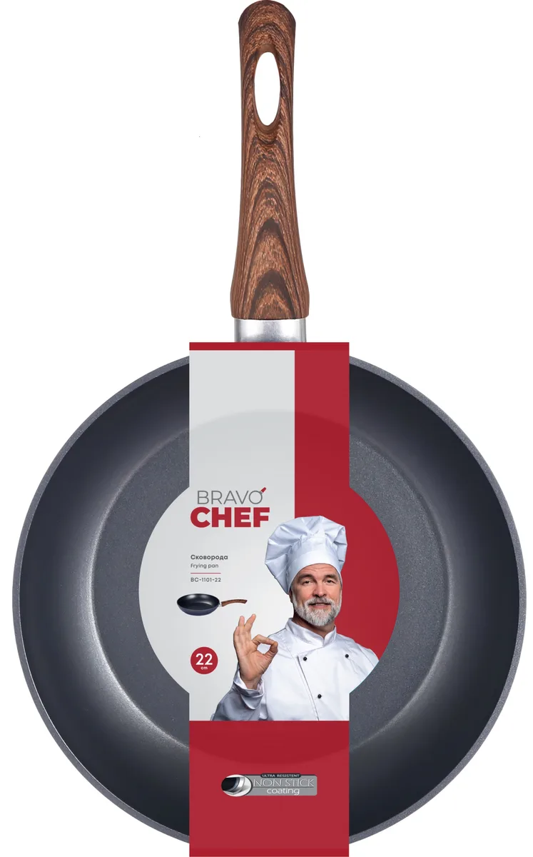 Сковорідка Bravo Chef кована алюмінієва 22 см класична