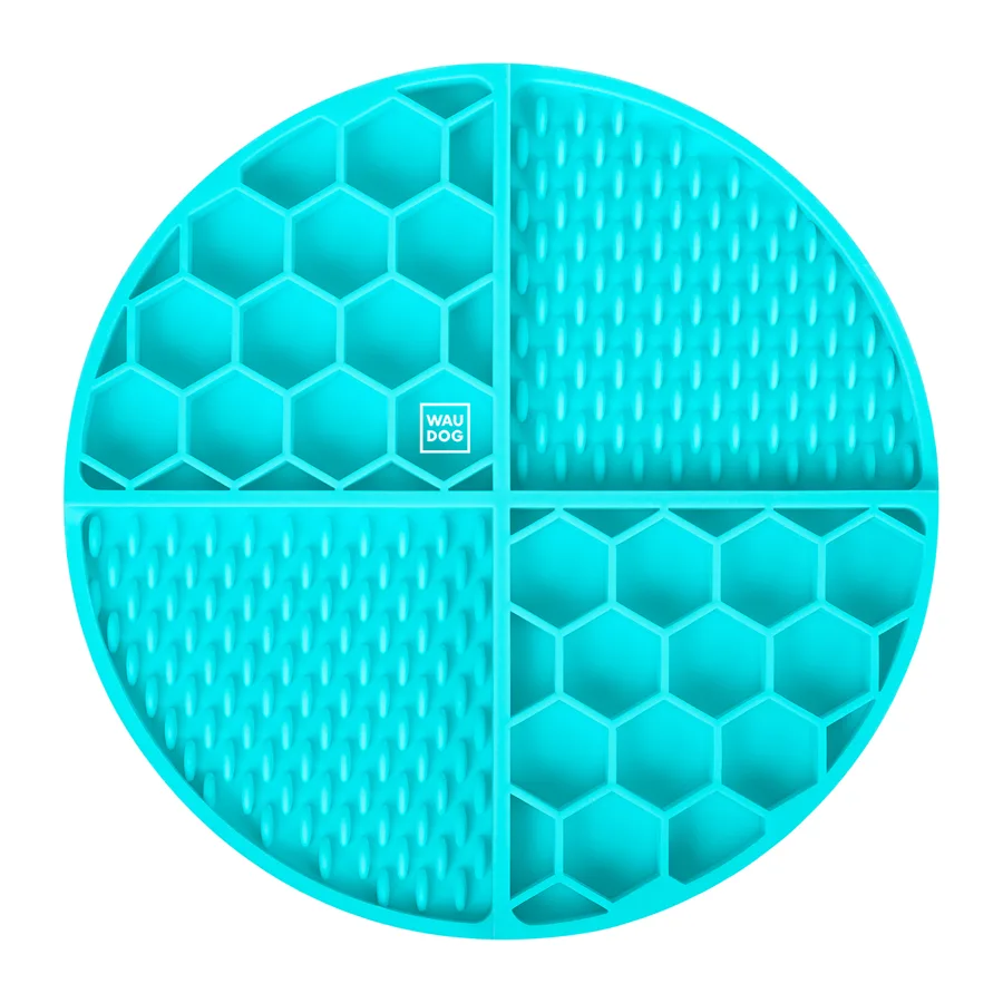 Коврик для слизывания WAUDOG Silicone 21,1х21,1х3 см силиконовый голубой
