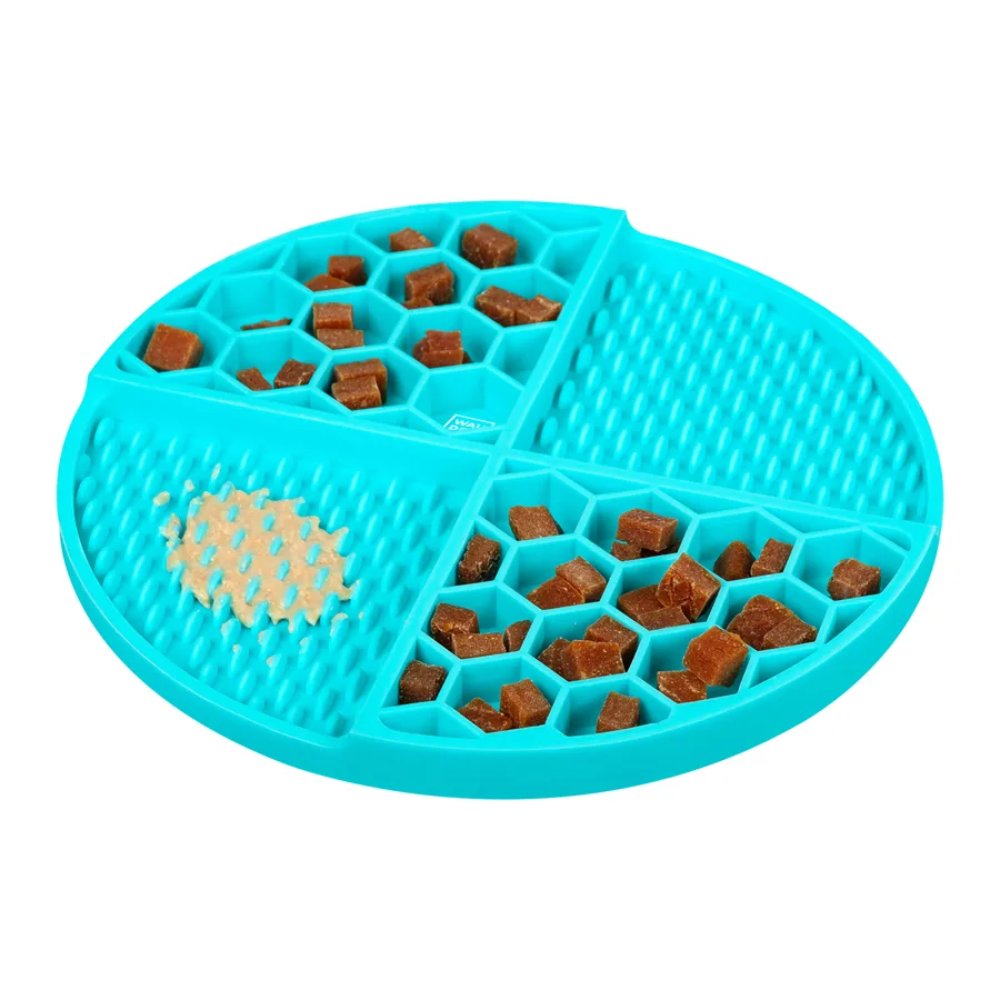 Коврик для слизывания WAUDOG Silicone 21,1х21,1х3 см силиконовый голубой