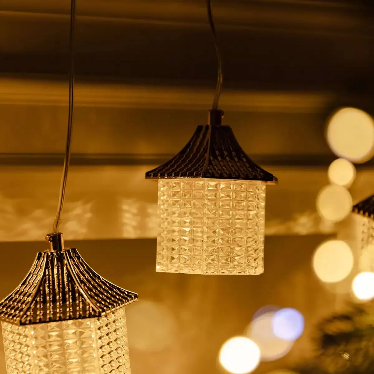 Гірлянда штора LED 3 м 6 ламп жовта