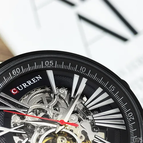 Годинники Curren 8299 All Black кварцові 47 мм водонепроникні 30 м чорні