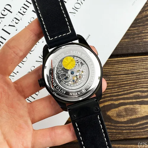 Годинники Curren 8299 All Black кварцові 47 мм водонепроникні 30 м чорні