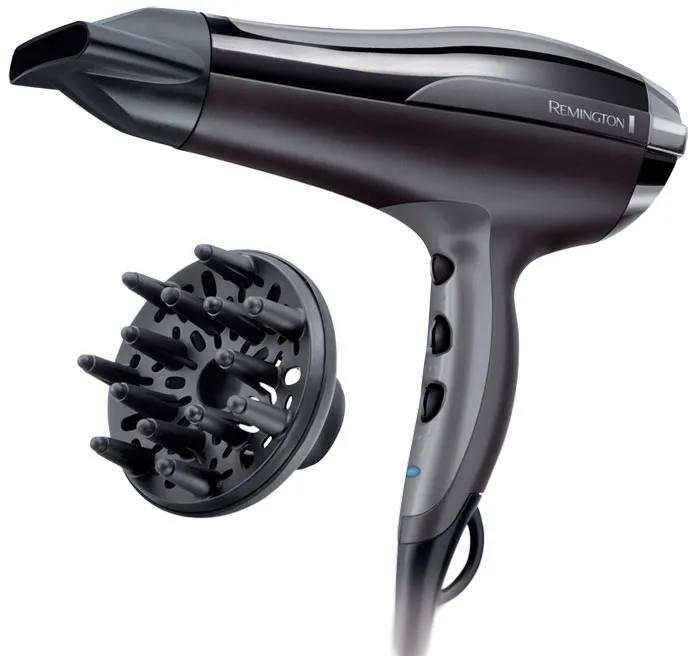 Фен Remington 2400 Вт чорний іонний з дифузором та концентратором