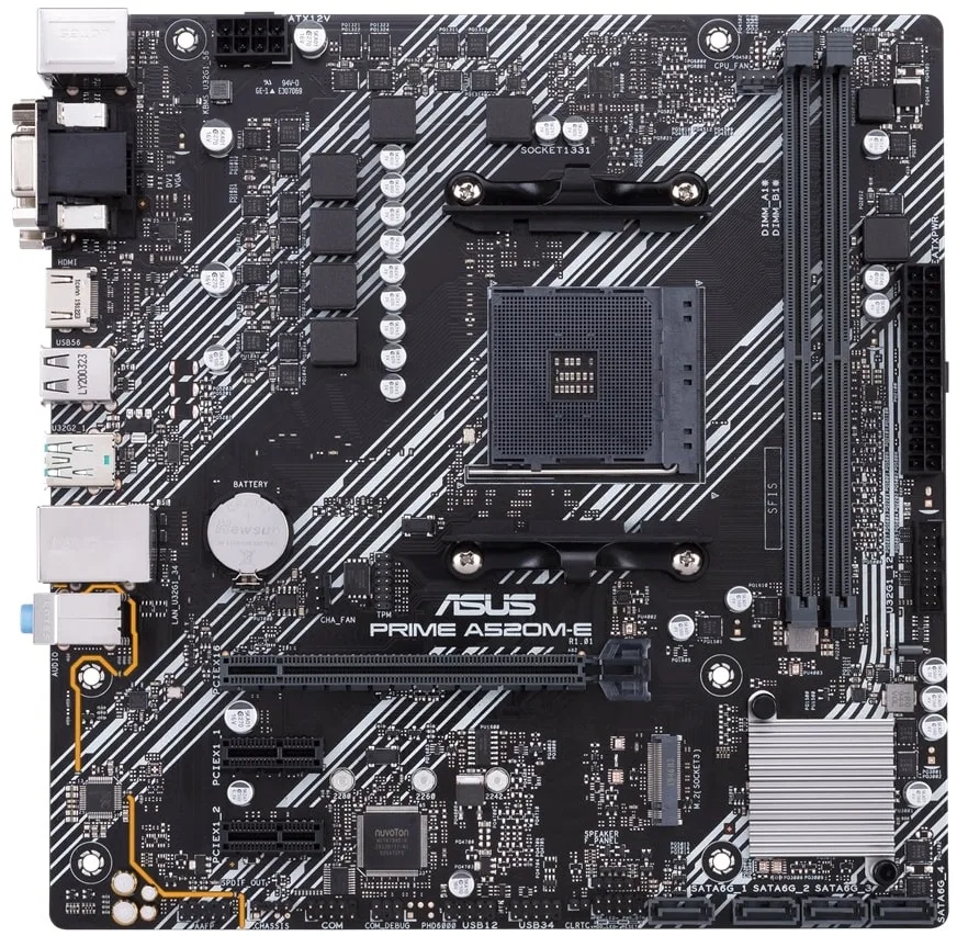 Материнська плата ASUS A520 micro-ATX 2xDDR4 HDMI D-Sub DVI Чорна