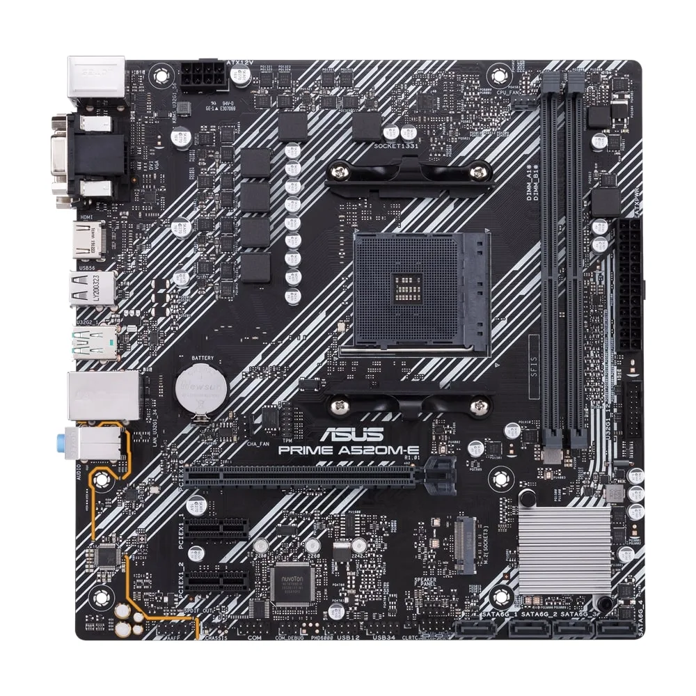 Материнська плата ASUS A520 micro-ATX 2xDDR4 HDMI D-Sub DVI Чорна