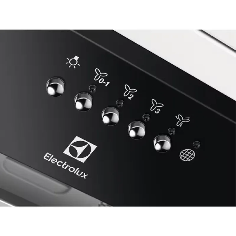 Вбудована витяжка Electrolux, 54 см, продуктивність 700 м3/год, технологія Hob2Hood, чорний колір.