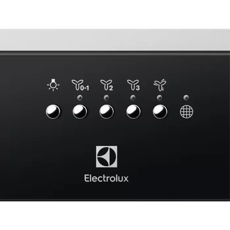 Вбудована витяжка Electrolux, 54 см, продуктивність 700 м3/год, технологія Hob2Hood, чорний колір.