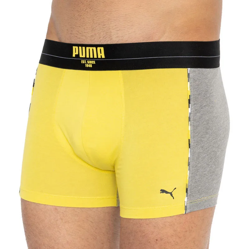Труси-боксери Puma 95% бавовна 5% еластан L жовтий сірий