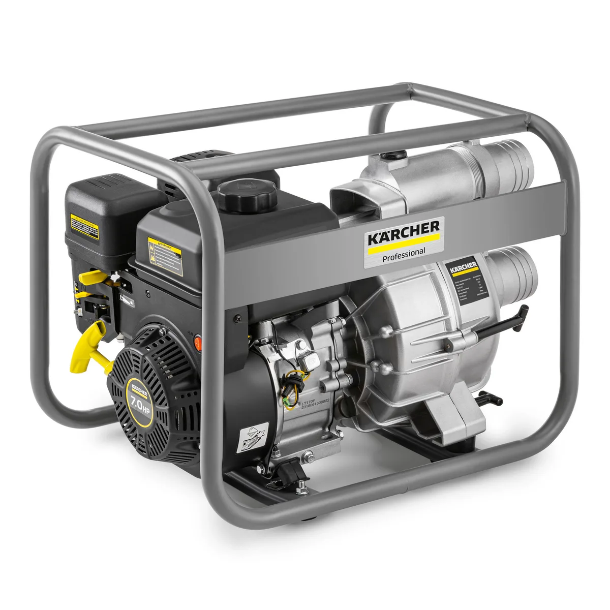 Бензинова мотопомпа Karcher WWP 45 для відкачування забрудненої води, продуктивність 45 м3/год (750 л/хв), потужність 6.9 к.с, об'