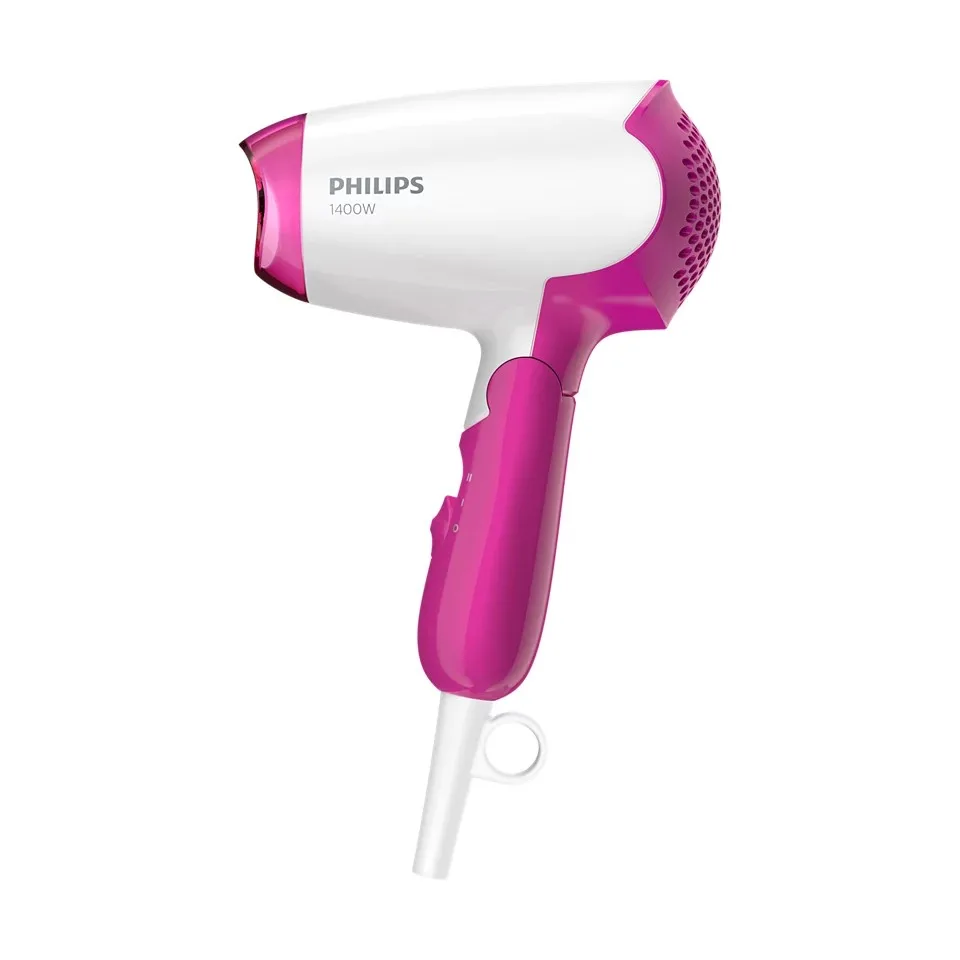Фен Philips дорожный 1400Вт белый с розовым 2 режима холодный обдув