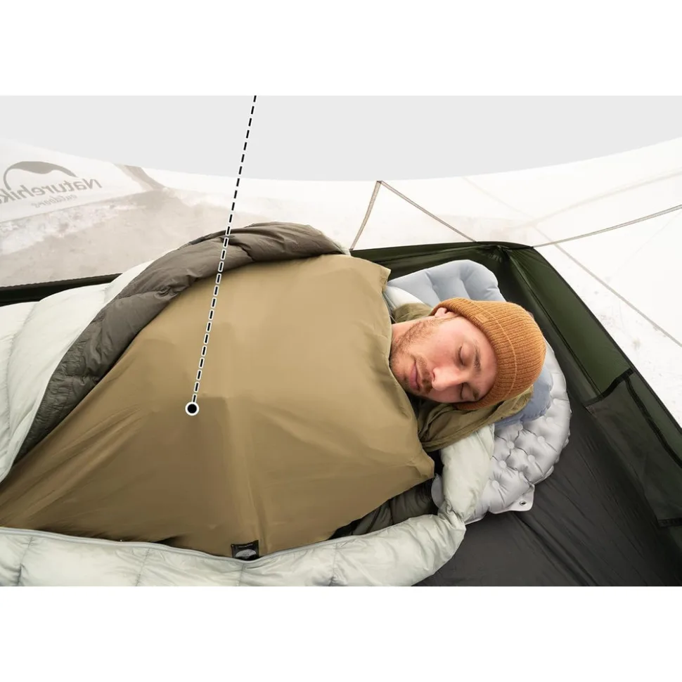 Підкладка для спального мішка Naturehike нейлон 210х80 см коричнева