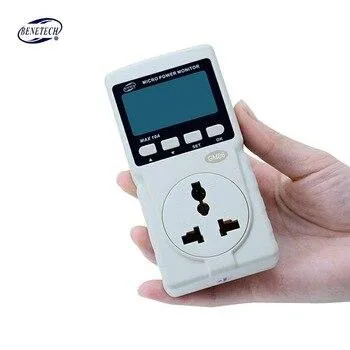 Ваттметр цифровий 10A Benetech GM86 контроль потужності пластик білий