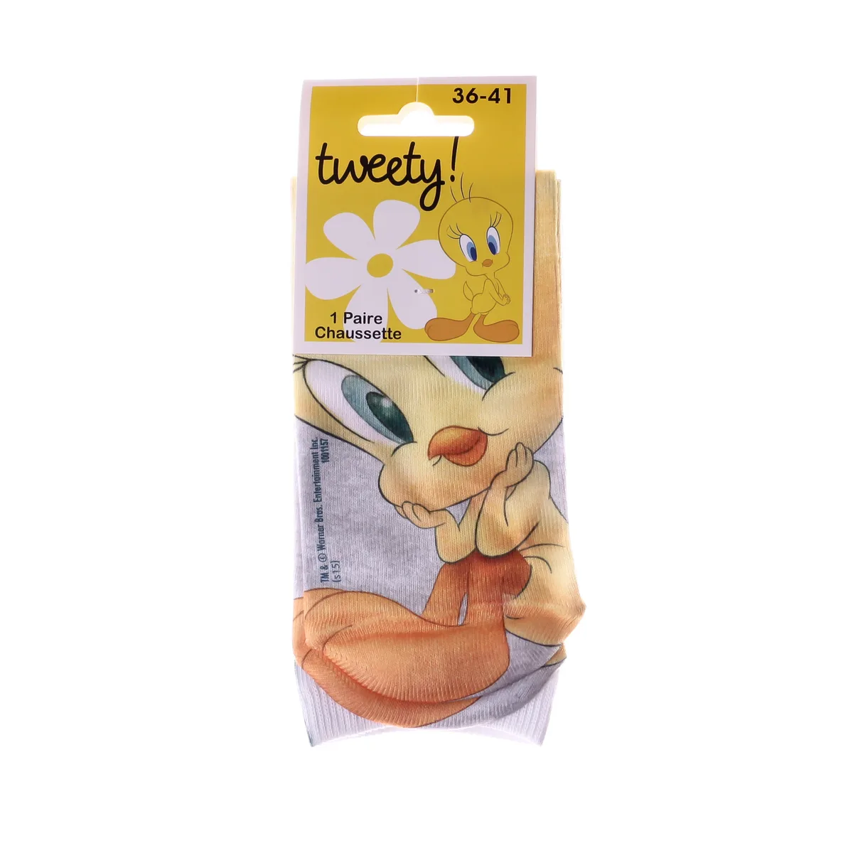 Шкарпетки LOONEY TUNES поліестер еластан 36-41 сірі