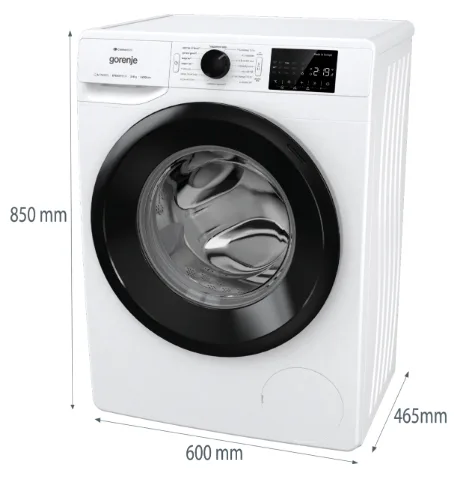 Пральна машина Gorenje автоматична 8 кг 1200 об/хв нержавіюча сталь 60х85х46.5 см біла
