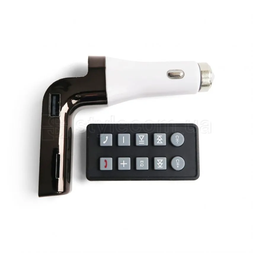FM-трансмітер Bluetooth 3 порти 2USB слот для карти пам'яті чорний