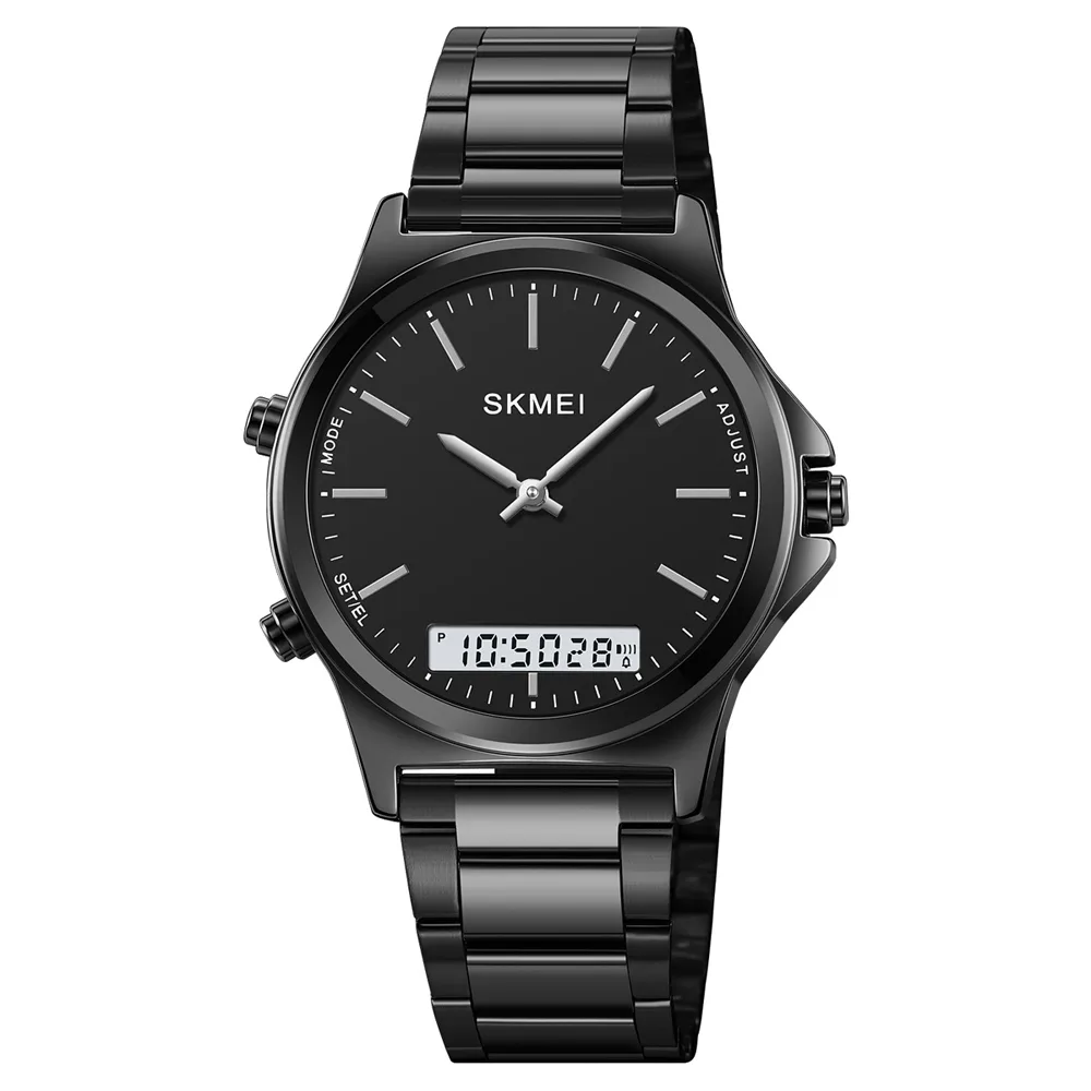 Часы Skmei металл 46,5х41,5 мм чёрные