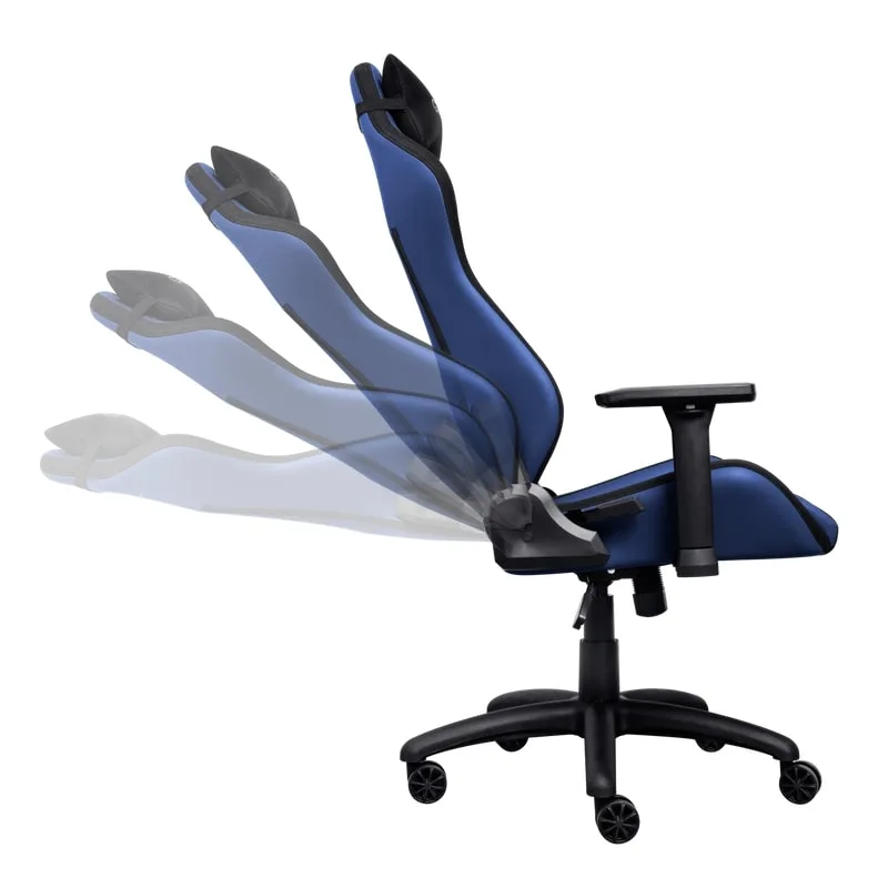 Крісло Trust GXT714B Ruya ECO, ПУ шкіра, 3D-Armrests, синій